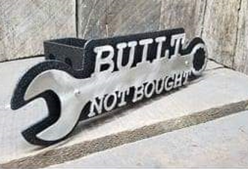 "Built Not Bought" Custom Receiver Hitch Cover Plug - Click Image to Close